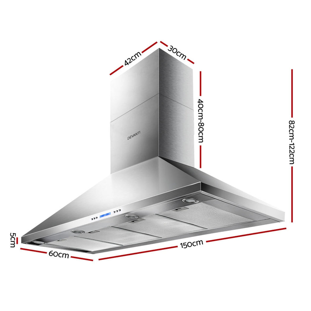 1500mm Commercial BBQ Rangehood - Silver - image2