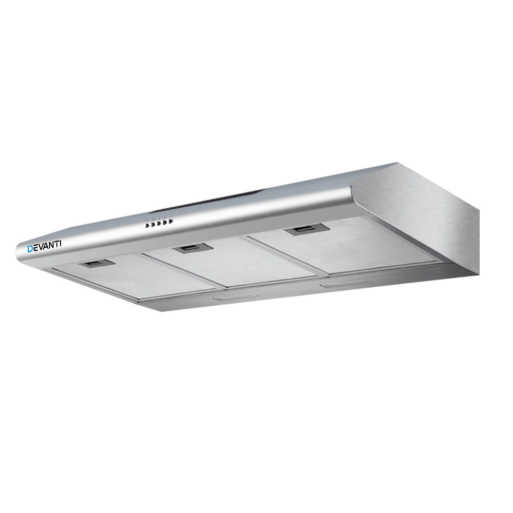 Fixed Range Hood Rangehood Stainless Steel Kitchen Canopy 90cm 900mm - image1