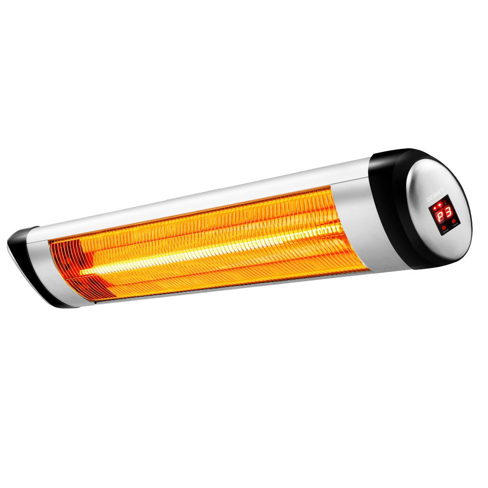 Electric Radiant Heater Patio Strip Heaters Infrared Indoor Outdoor Patio Remote Control 2000W - image1