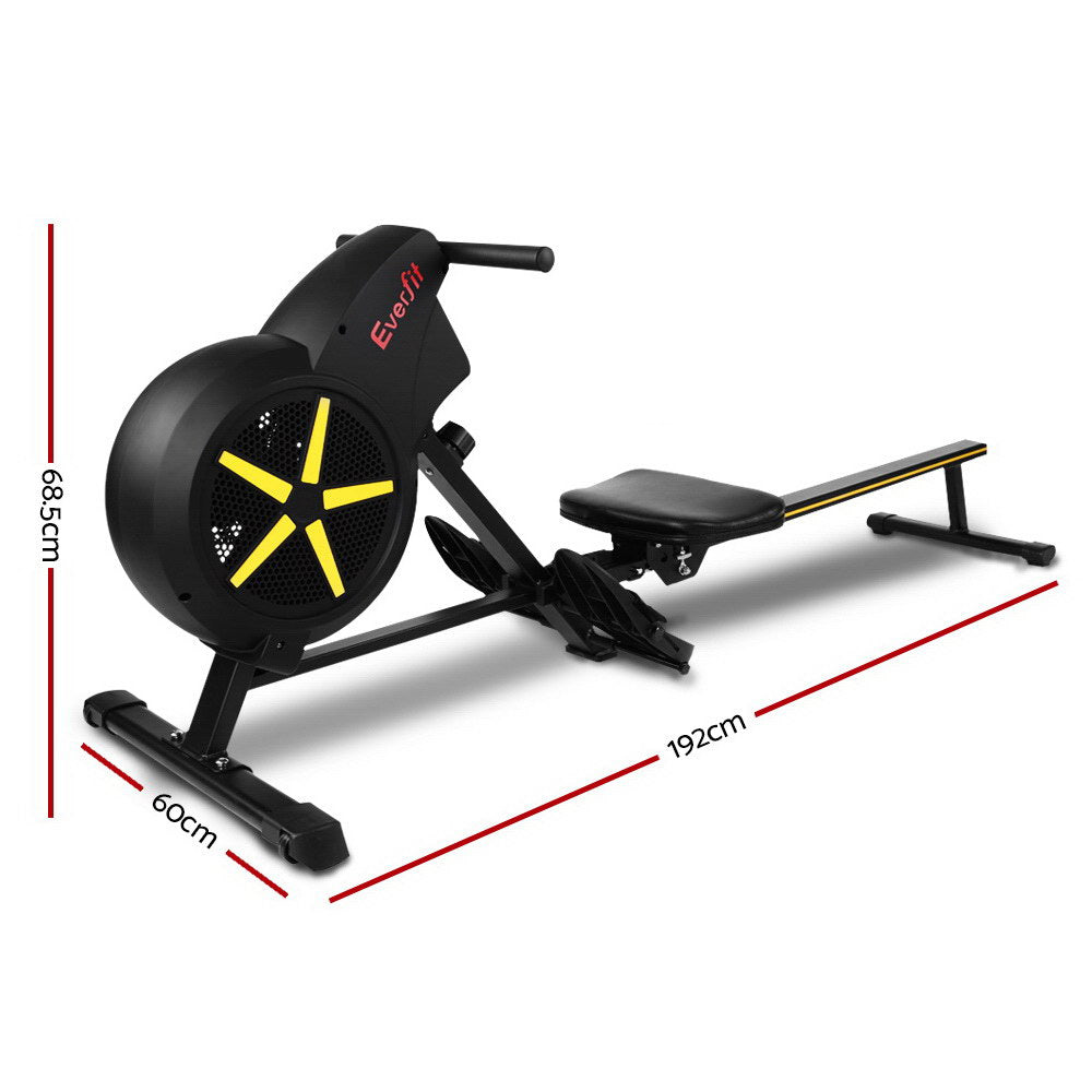 Rowing Exercise Machine Rower Resistance Fitness Home Gym Cardio Air - image2