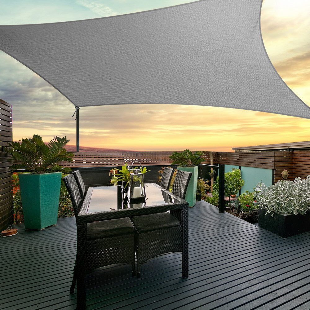 Sun Shade Sail Cloth Shadecloth Outdoor Canopy Rectangle 280gsm 4x6m - image7