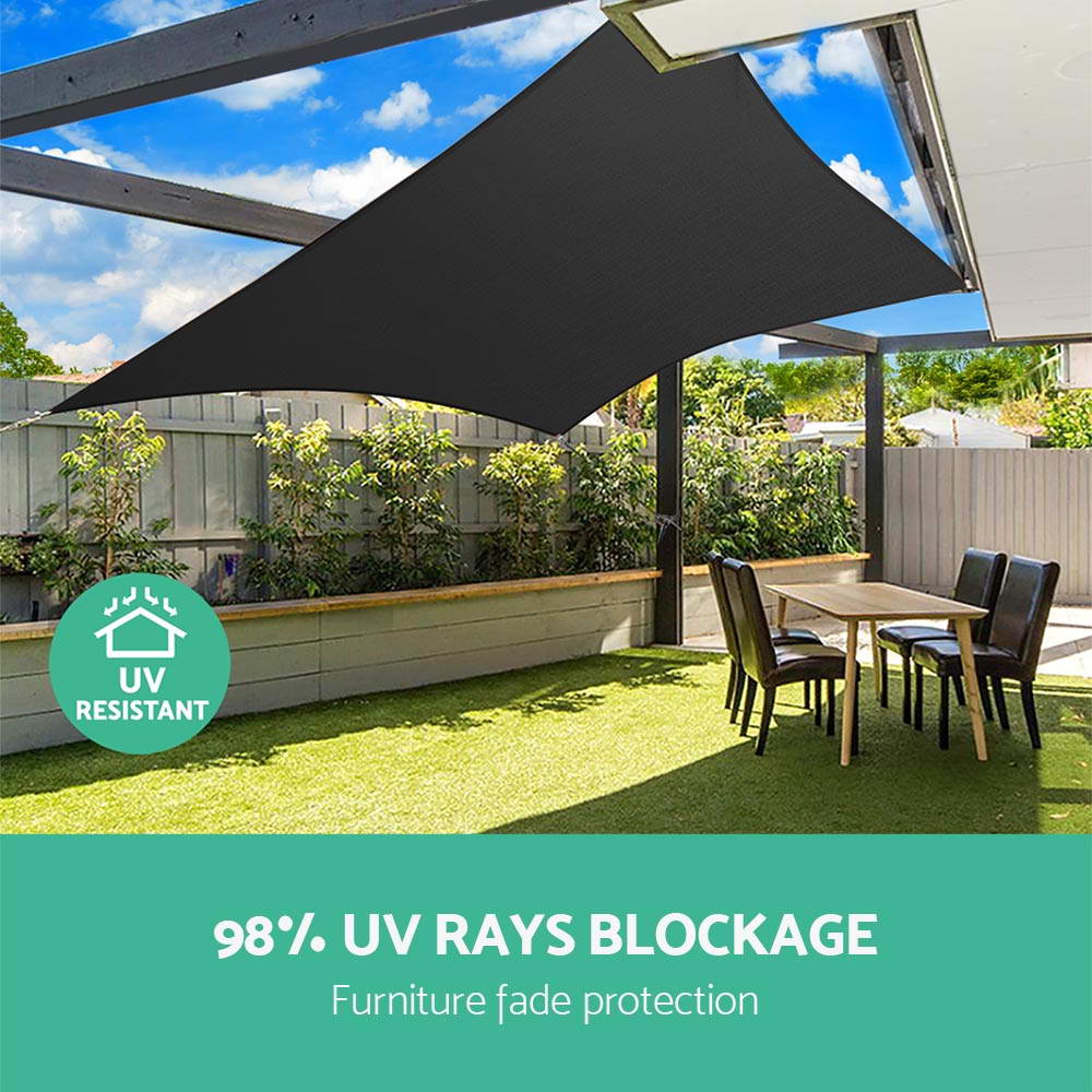 280gsm 5x7m Sun Shade Sail Canopy Rectangle - image6