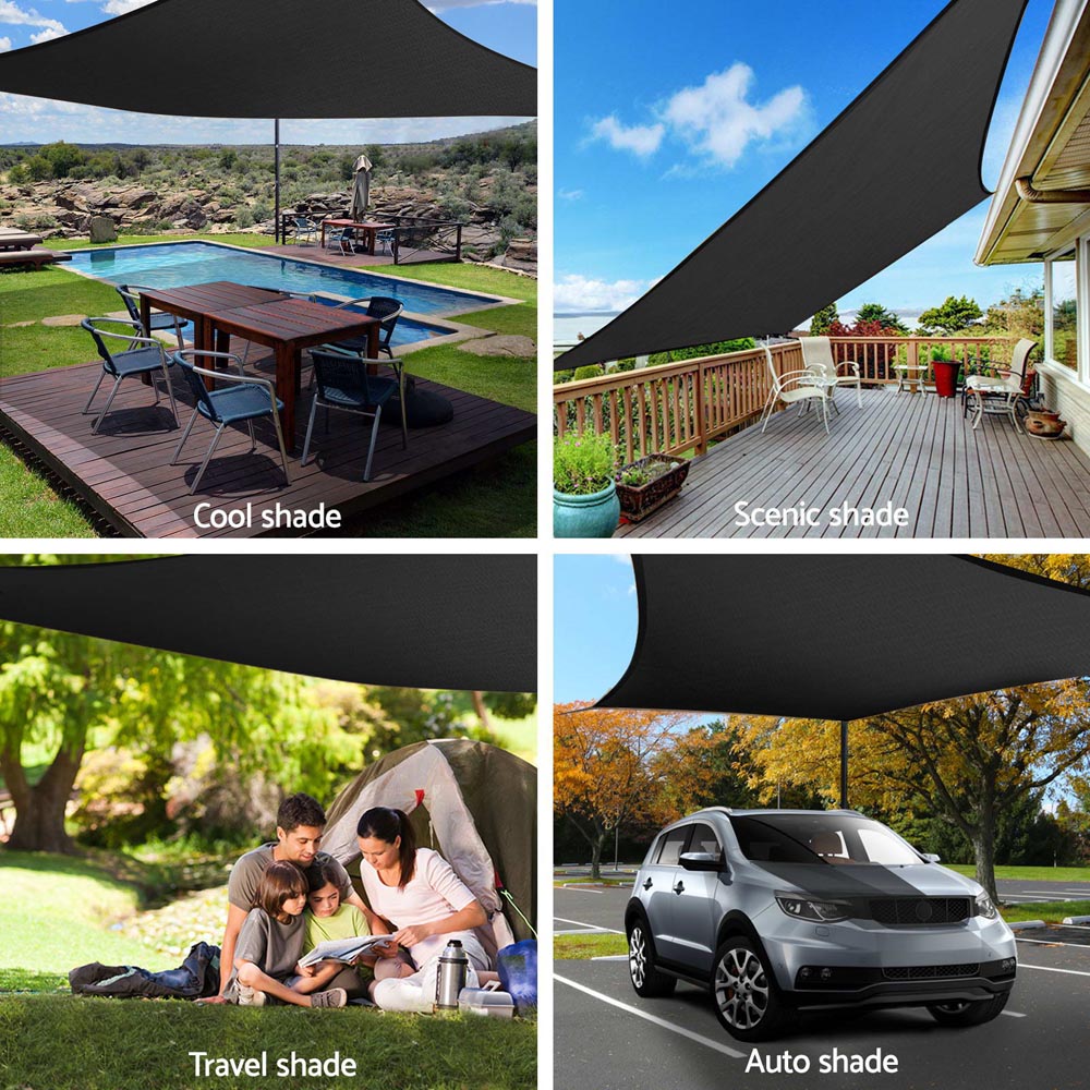 280gsm 6x7m Sun Shade Sail Canopy Rectangle - image4