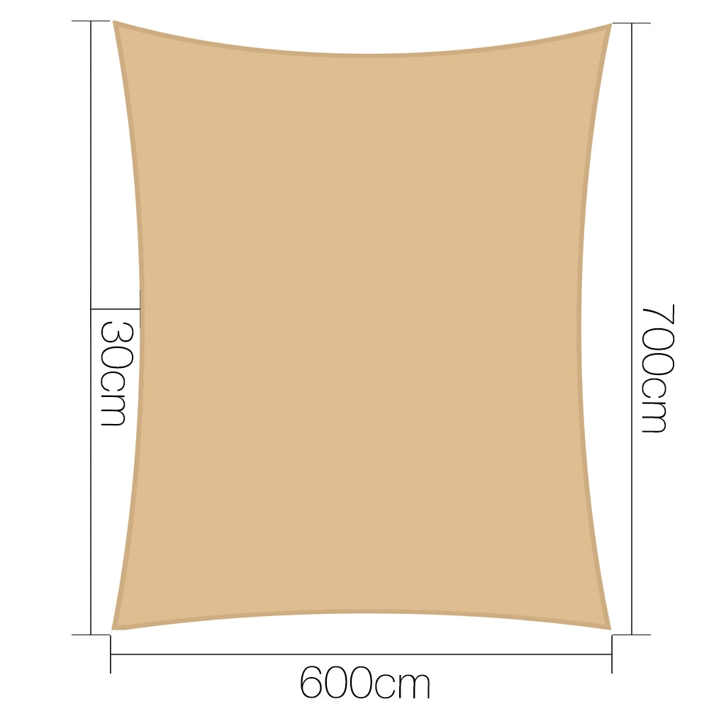 6x7m280gsm Shade Sail Sun Shadecloth Canopy Square - image2