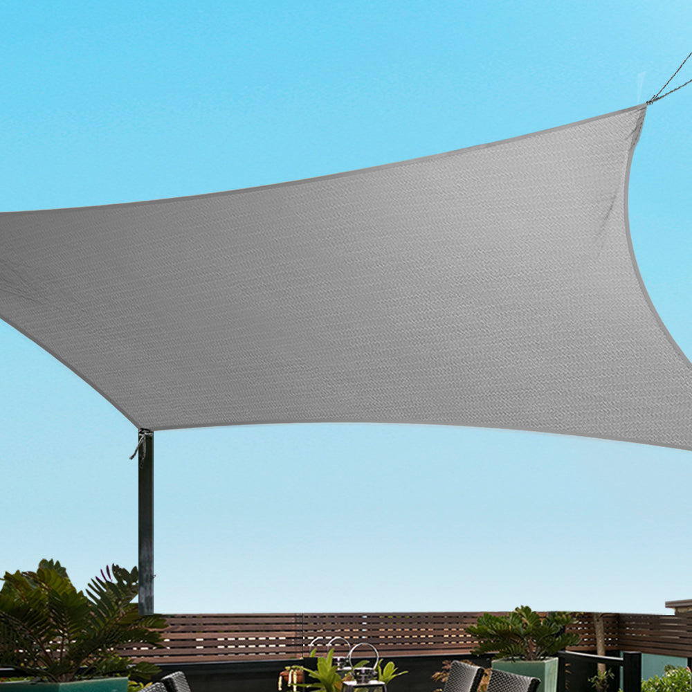 Sun Shade Sail Cloth Shadecloth Outdoor Canopy Rectangle 280gsm 6x8m - image7