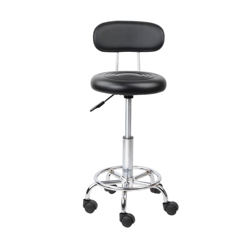 Salon Stool Swivel Chair Backrest Barber Hairdressing Hydraulic Height - image3