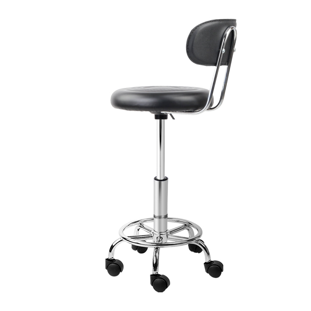 Salon Stool Swivel Chair Backrest Barber Hairdressing Hydraulic Height - image4