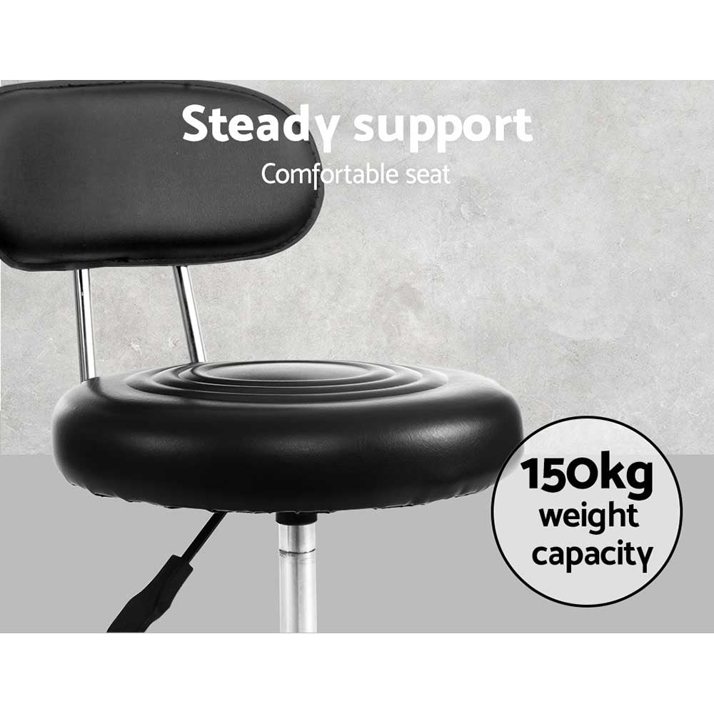 Salon Stool Swivel Chair Backrest Barber Hairdressing Hydraulic Height - image6