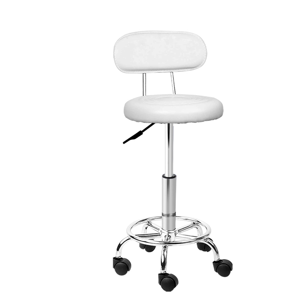 Salon Stool Swivel Barber Chair Backrest Hairdressing Hydraulic Height - image1