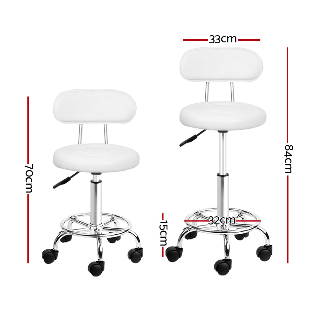 Salon Stool Swivel Barber Chair Backrest Hairdressing Hydraulic Height - image2