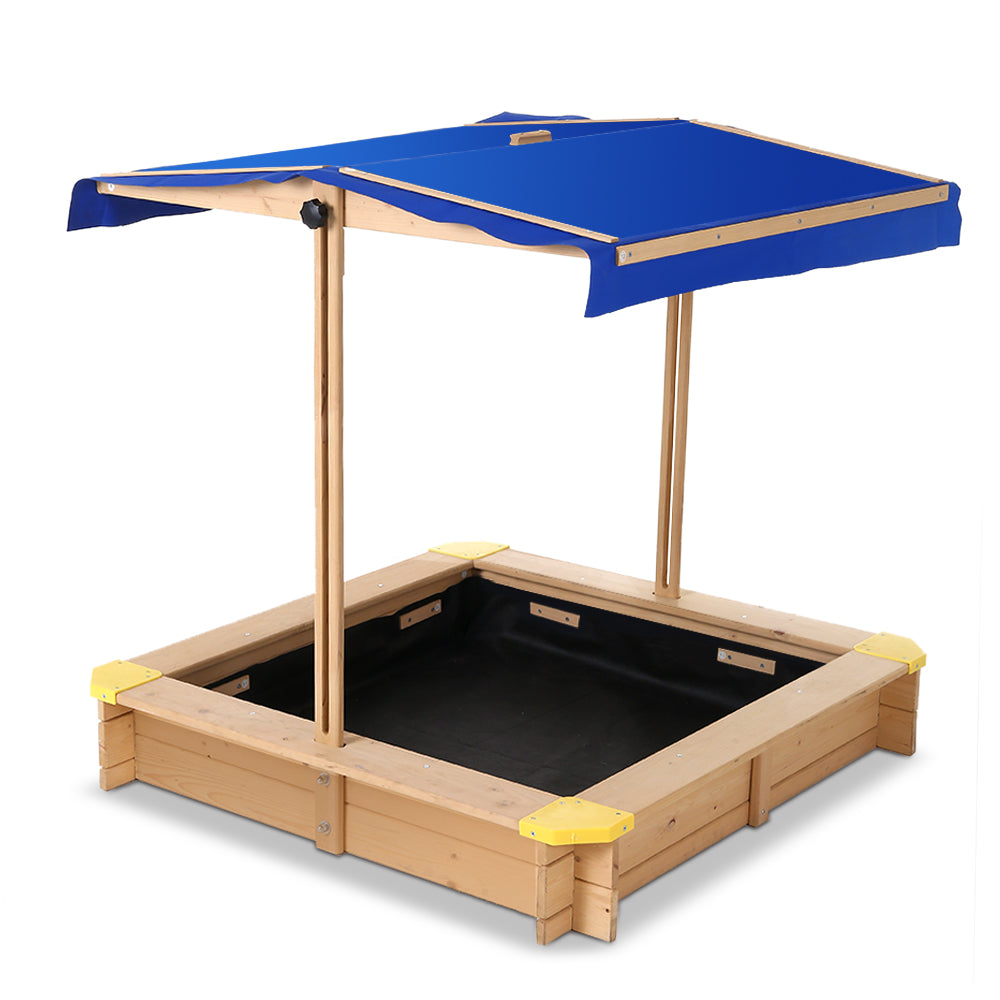 Wooden Outdoor Sand Box Set Sand Pit- Natural Wood - image3