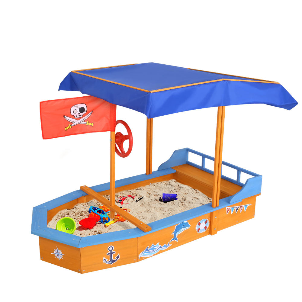 Boat-shaped Canopy Sand Pit - image1