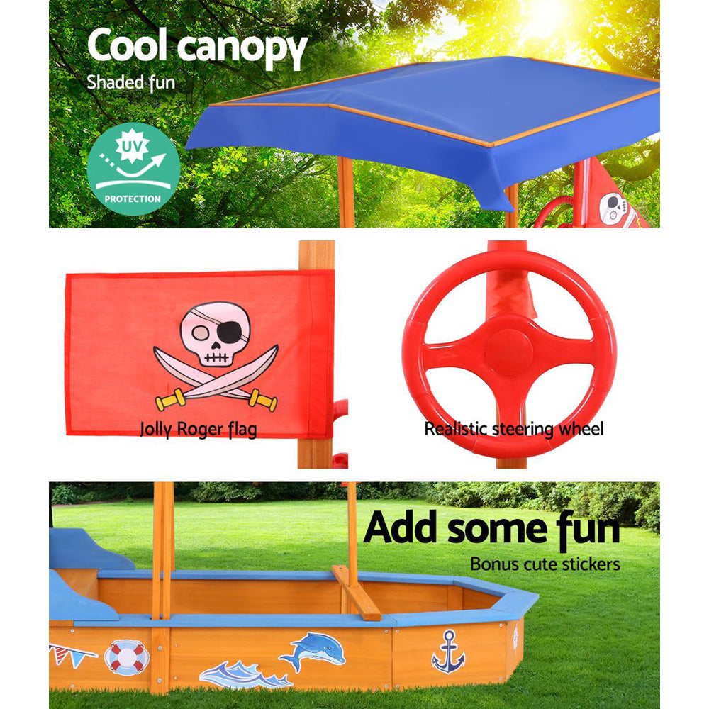 Boat-shaped Canopy Sand Pit - image5