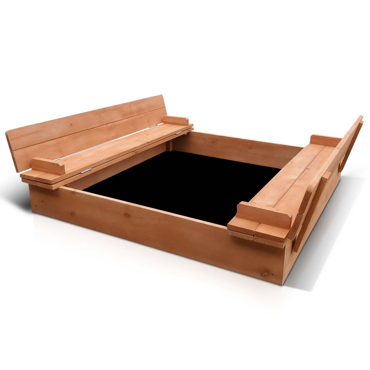 Wooden Outdoor Sandpit Set - Natural Wood - image3