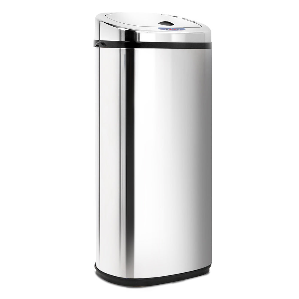 50L Stainless Steel Motion Sensor Rubbish Bin - image1