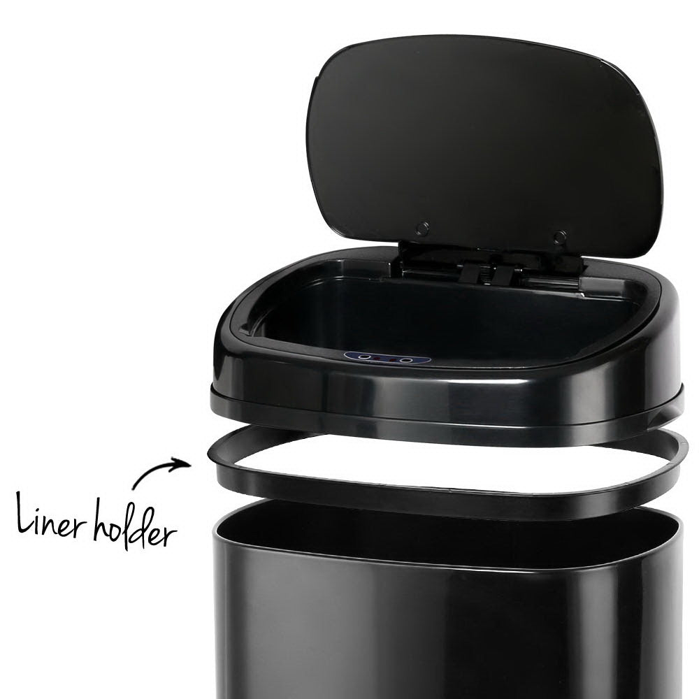 58L Motion Sensor Rubbish Bin - Black - image6