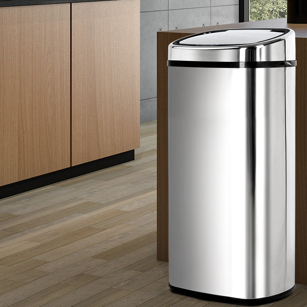 68L Stainless Steel Motion Sensor Rubbish Bin - image7