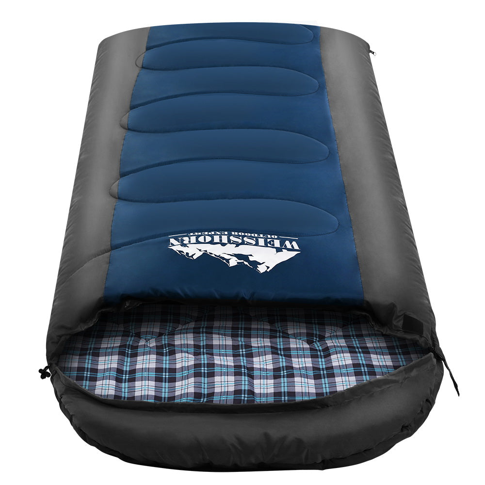 Sleeping Bag Bags Single Camping Hiking -20¬∞C to 10¬∞C Tent Winter Thermal Navy - image1