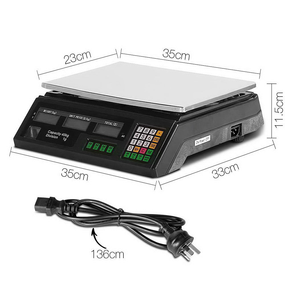 40KG Digital Kitchen Scale Electronic Scales Shop Market Commercial - image2