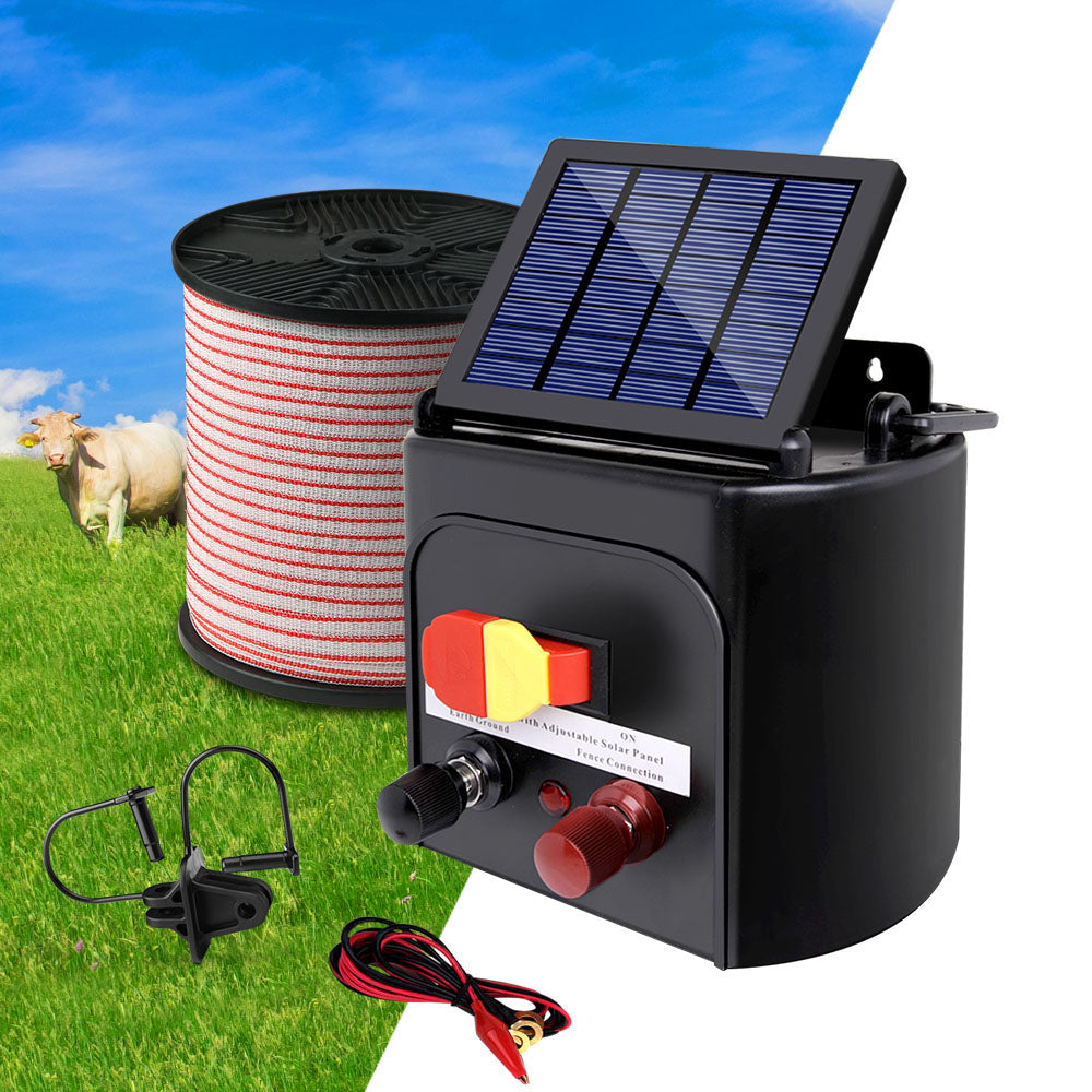 5km Solar Electric Fence Energiser Charger with 400M Tape and 25pcs Insulators - image7