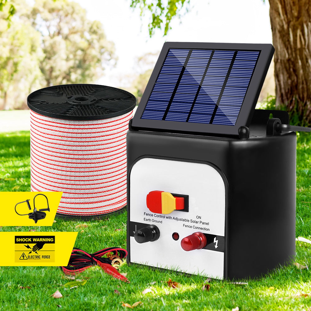 8km Solar Electric Fence Energiser Charger with 400M Tape and 25pcs Insulators - image7