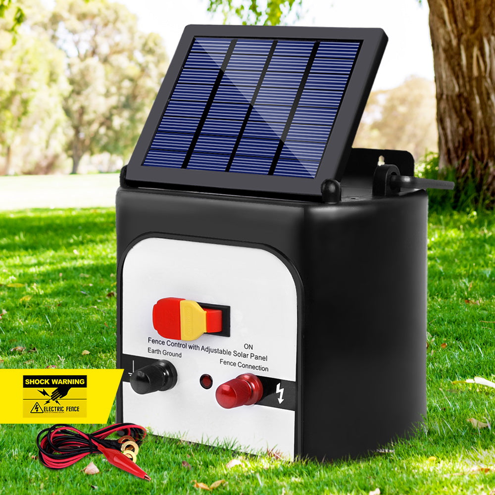 8km Solar Power Electric Fence Charger Energiser 0.3J White - image7