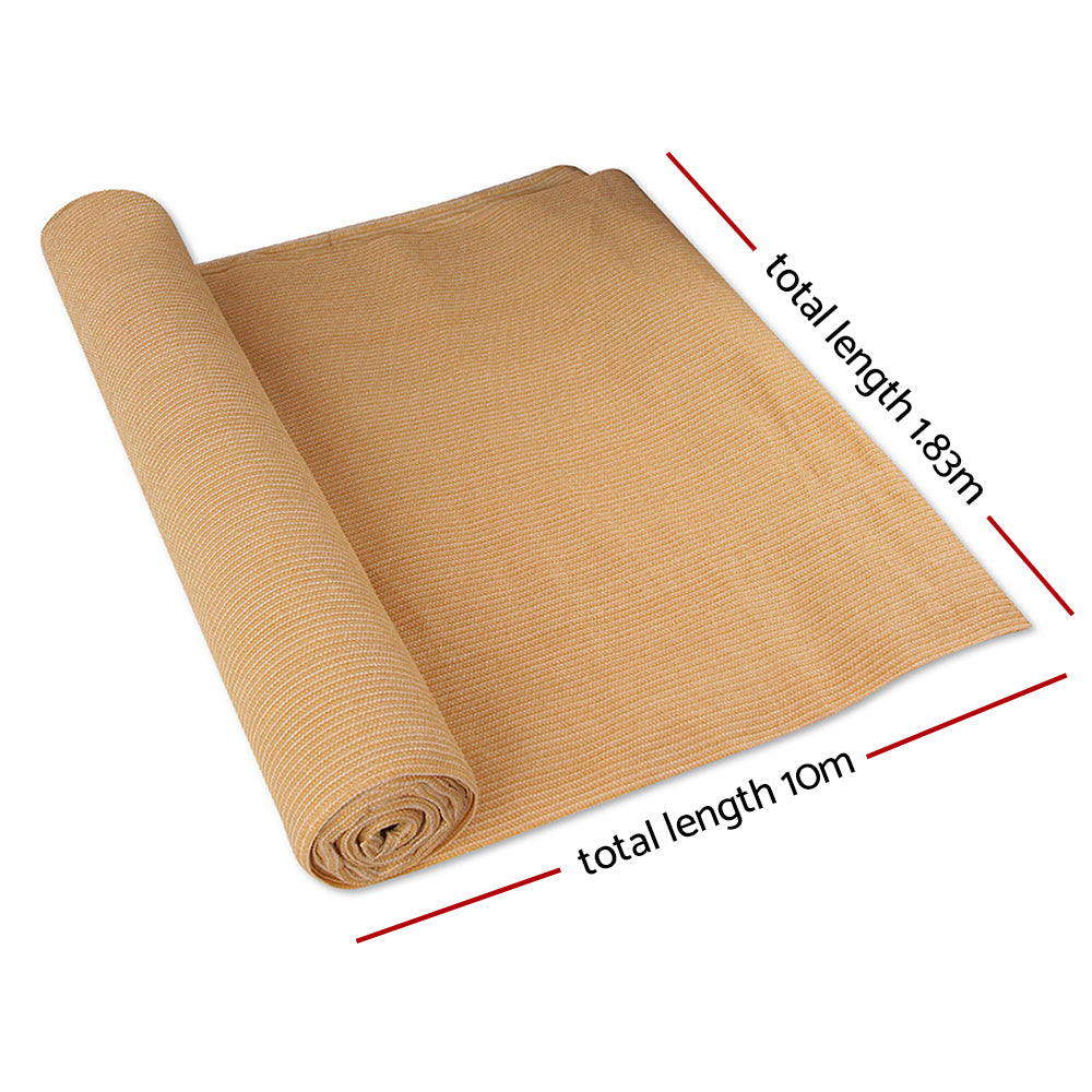 1.83 x 10m Shade Sail Cloth - Beige - image2