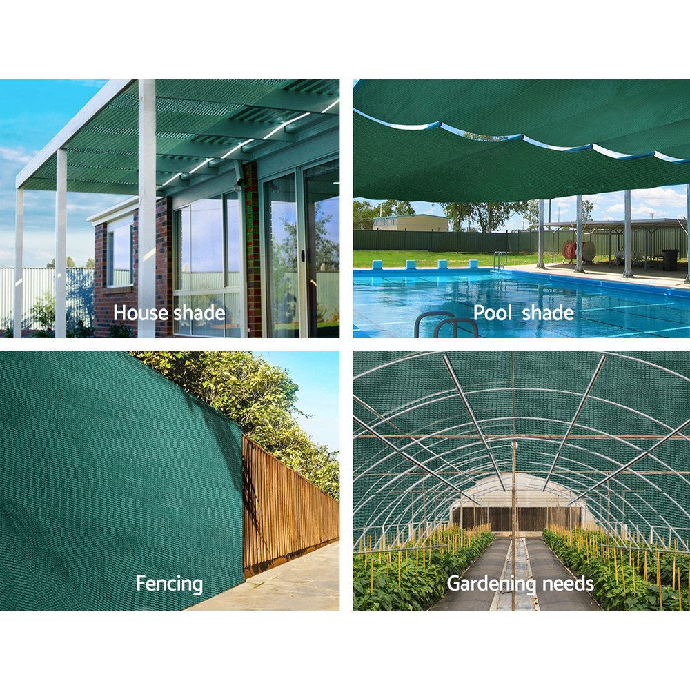 1.83x20m 30% UV Shade Cloth Shadecloth Sail Garden Mesh Roll Outdoor Green - image4