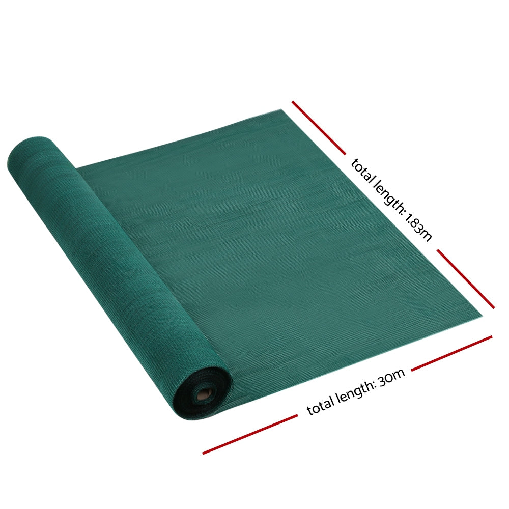 1.83x30m 30% UV Shade Cloth Shadecloth Sail Garden Mesh Roll Outdoor Green - image2