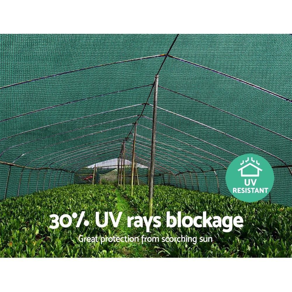 1.83x30m 30% UV Shade Cloth Shadecloth Sail Garden Mesh Roll Outdoor Green - image6