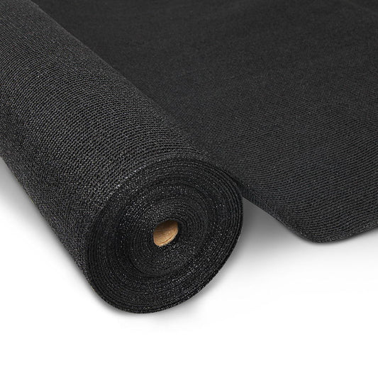 50% UV Sun Shade Cloth Shadecloth Sail Roll Mesh Garden Outdoor 1.83x50m Black - image1