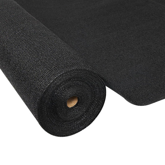 70% UV Sun Shade Cloth Shadecloth Sail Roll Mesh Garden Outdoor 3.66x30m Black - image1