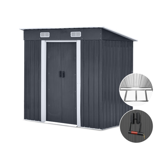 Garden Shed Outdoor Storage Sheds Tool Workshop 1.94x1.21M with Base - image1