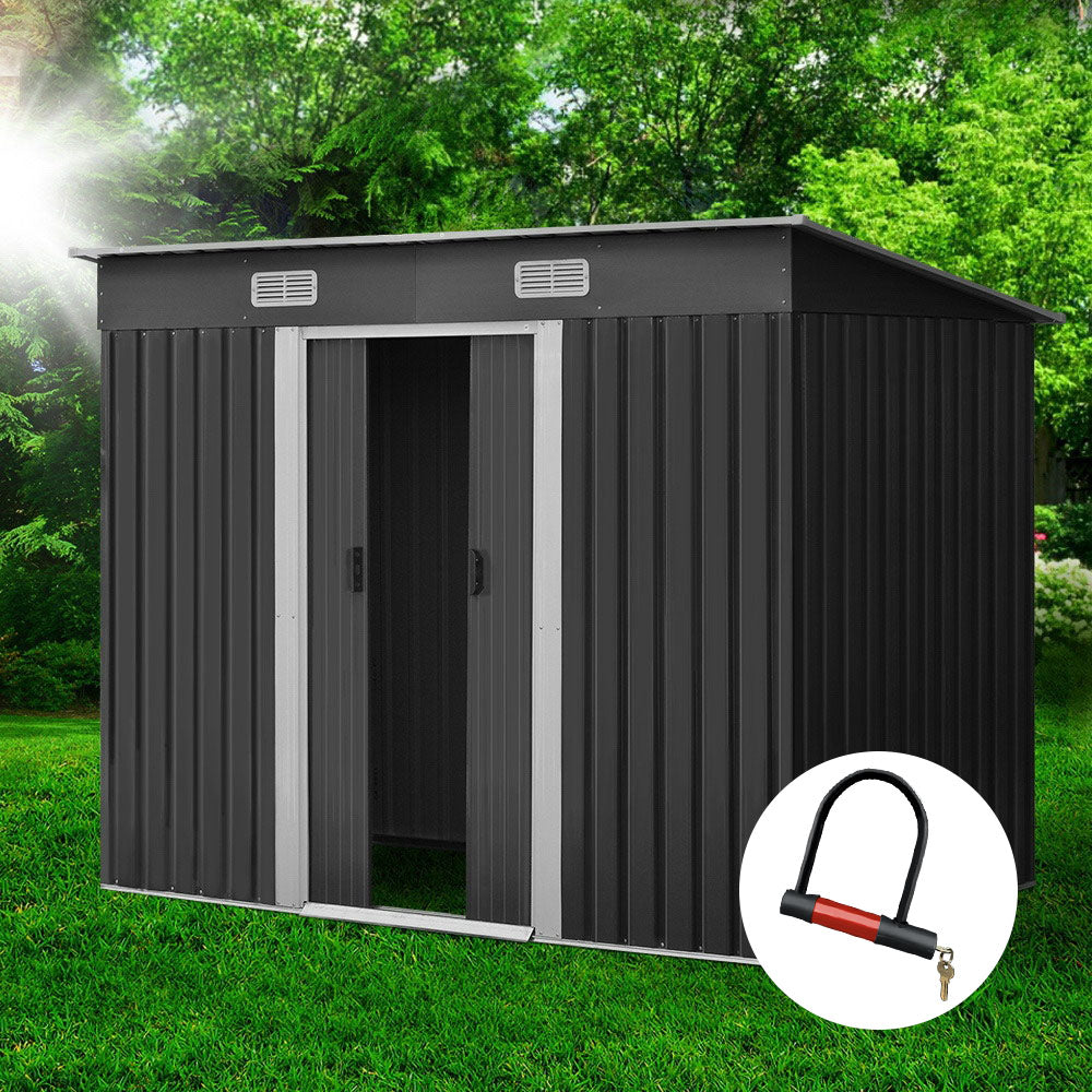 Garden Shed Outdoor Storage Sheds Tool Workshop 2.38x1.31M - image7