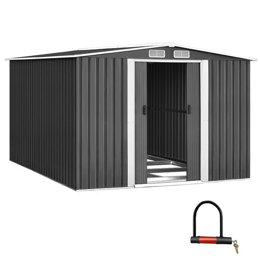 Garden Shed Outdoor Storage Sheds Tool Workshop 2.6x3.1x2M with Base - image1