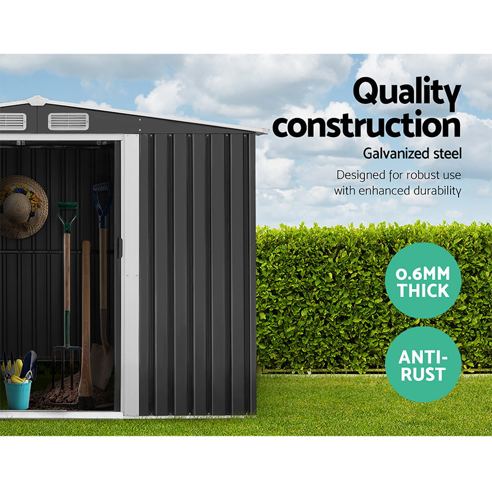 Garden Shed Outdoor Storage Sheds Tool Workshop 2.6x3.1x2M with Base - image5
