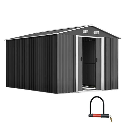 Garden Shed Outdoor Storage Sheds Tool Workshop 2.6x3.9x2M with Base - image1