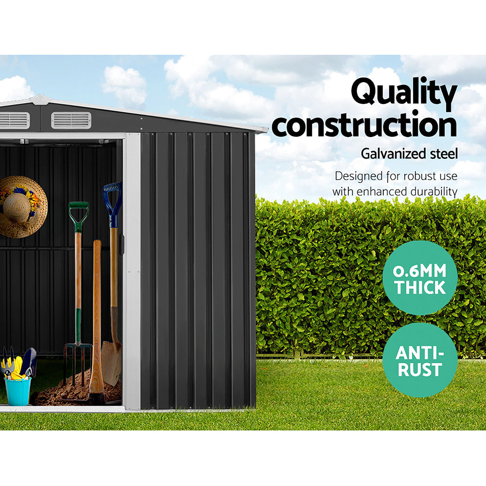 Garden Shed Outdoor Storage Sheds Tool Workshop 2.6x3.9x2M with Base - image5