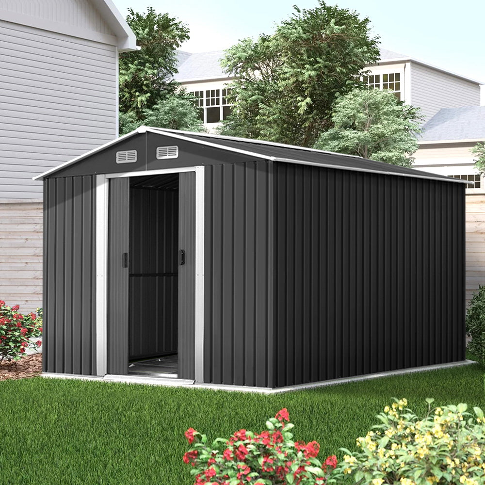 Garden Shed Outdoor Storage Sheds Tool Workshop 2.6x3.9x2M with Base - image8