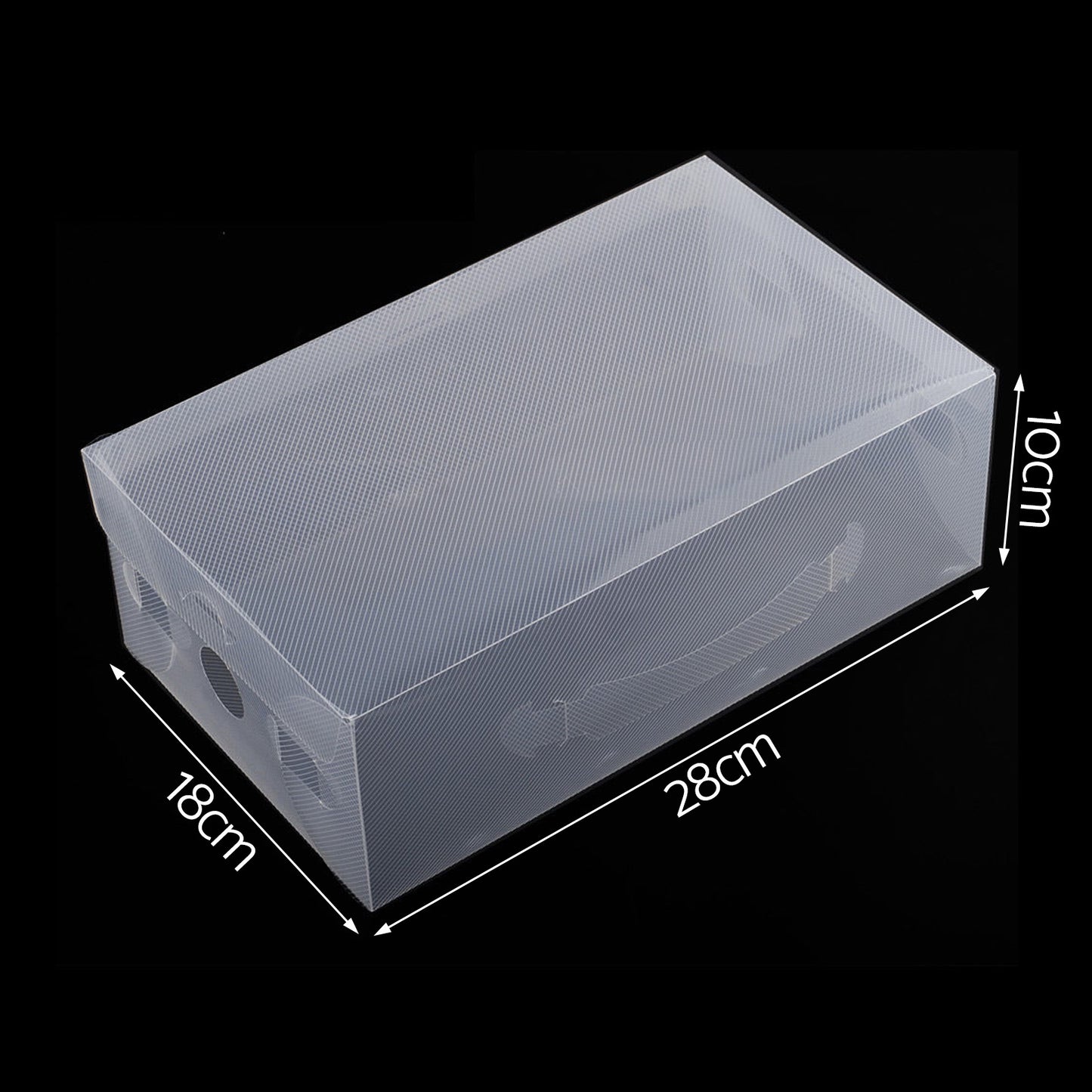 Set of 20 Clear Shoe Box Foldable Transparent Shoe Storage Stackable Case - image2