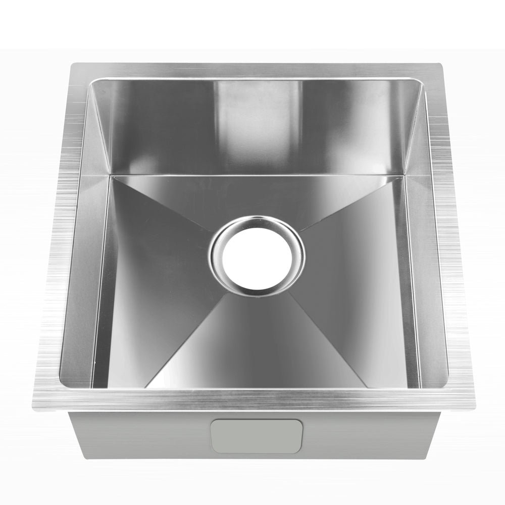 Stainless Steel Kitchen Sink 440X440MM Under/Topmount Sinks Laundry Bowl Silver - image3