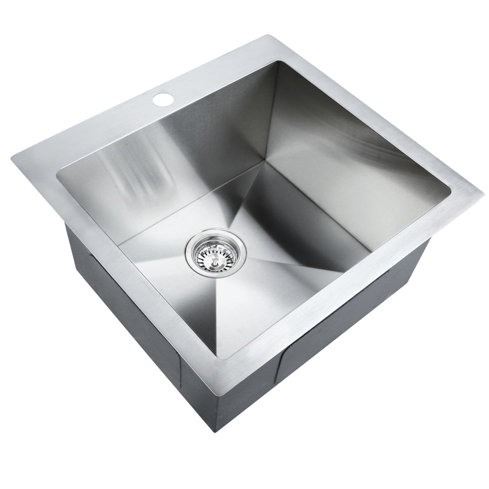 Stainless Steel Kitchen Sink 530X500MM Under/Topmount Sinks Laundry Bowl Silver - image3