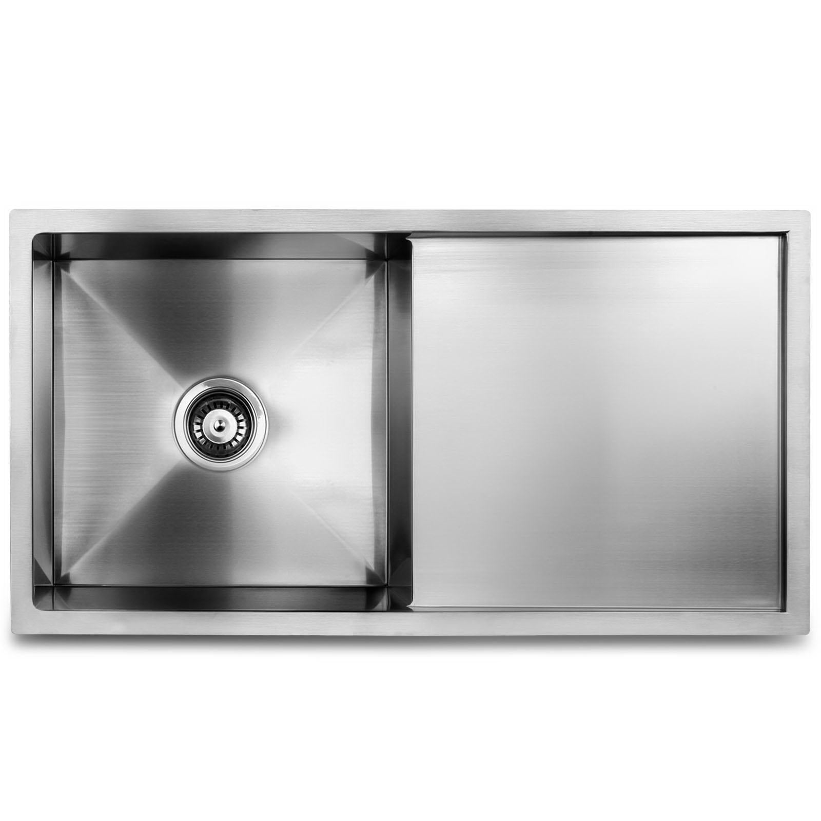 Stainless Steel Kitchen Sink 870X450MM Under/Topmount Sinks Laundry Bowl Silver - image3