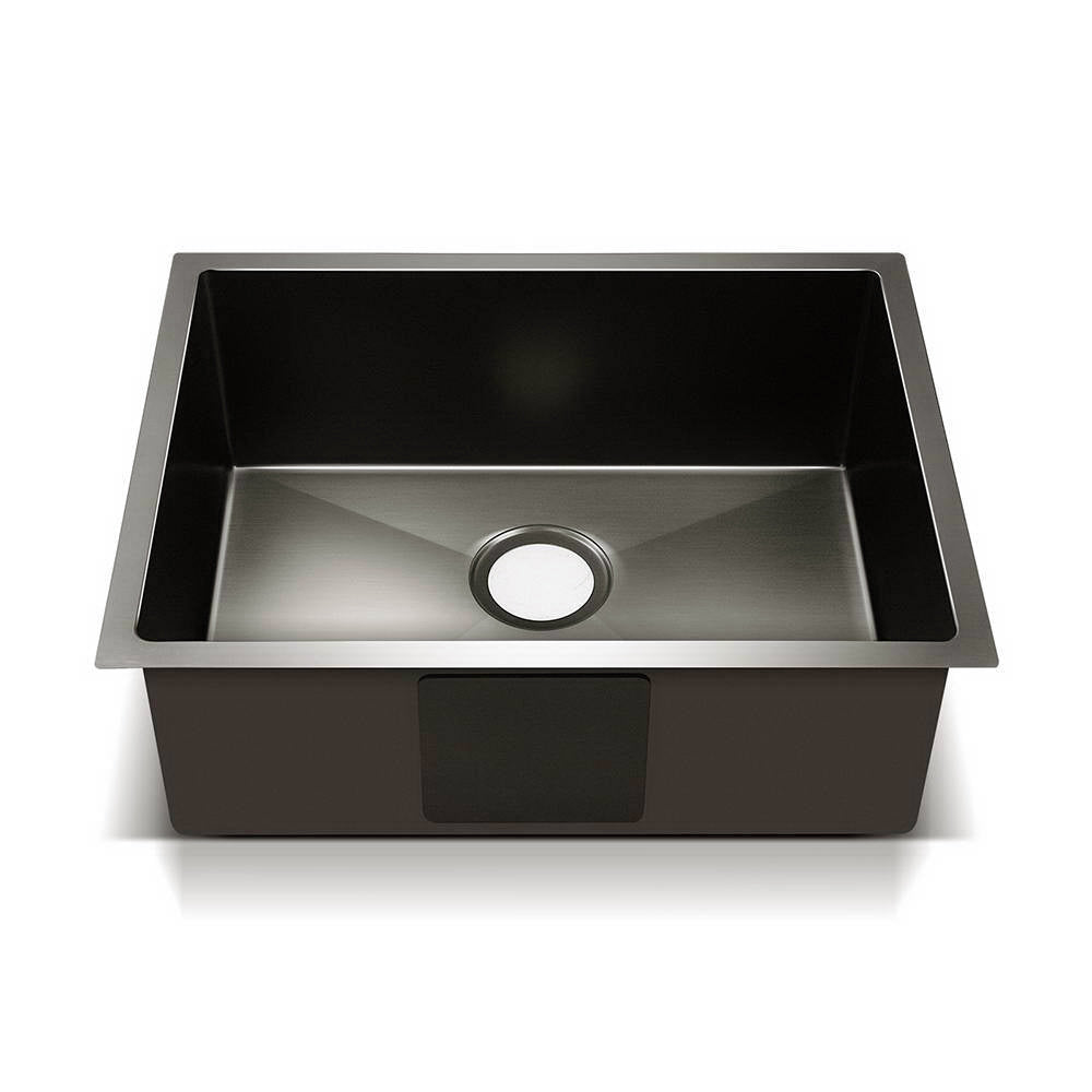 Stainless Steel Kitchen Sink 600X450MM Under/Topmount Sinks Laundry Bowl Black - image3