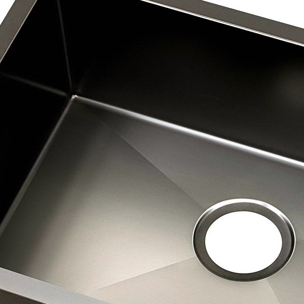 Stainless Steel Kitchen Sink 600X450MM Under/Topmount Sinks Laundry Bowl Black - image5