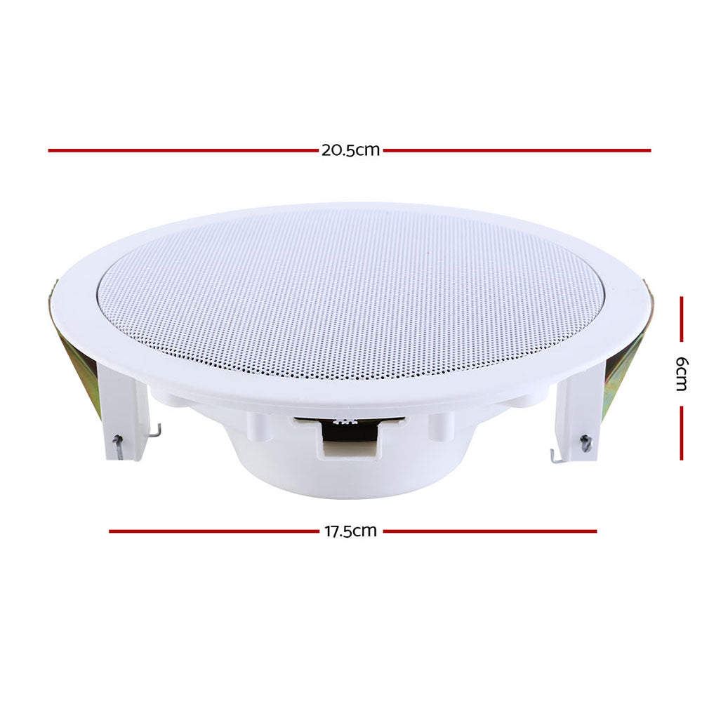 2 x 6" In Ceiling Speakers Home 80W Speaker Theatre Stereo Outdoor Multi Room - image2