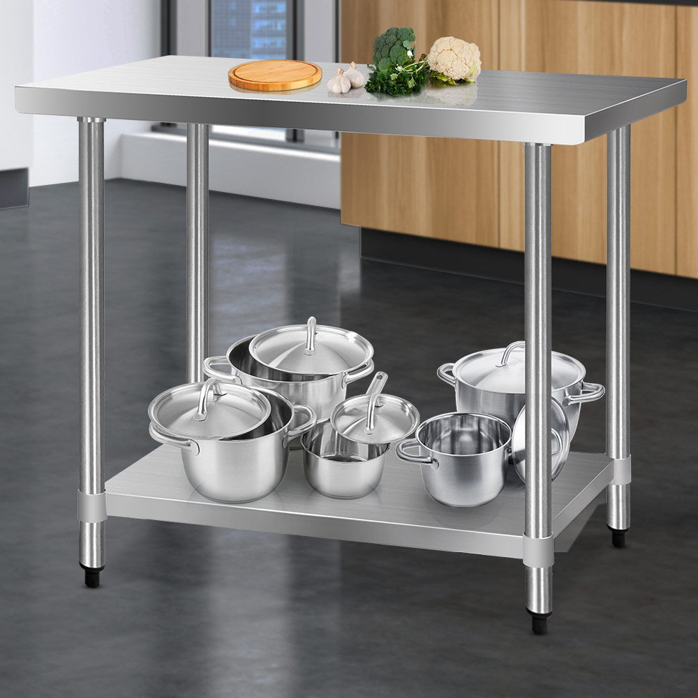 1219 x 610mm Commercial Stainless Steel Kitchen Bench - image7