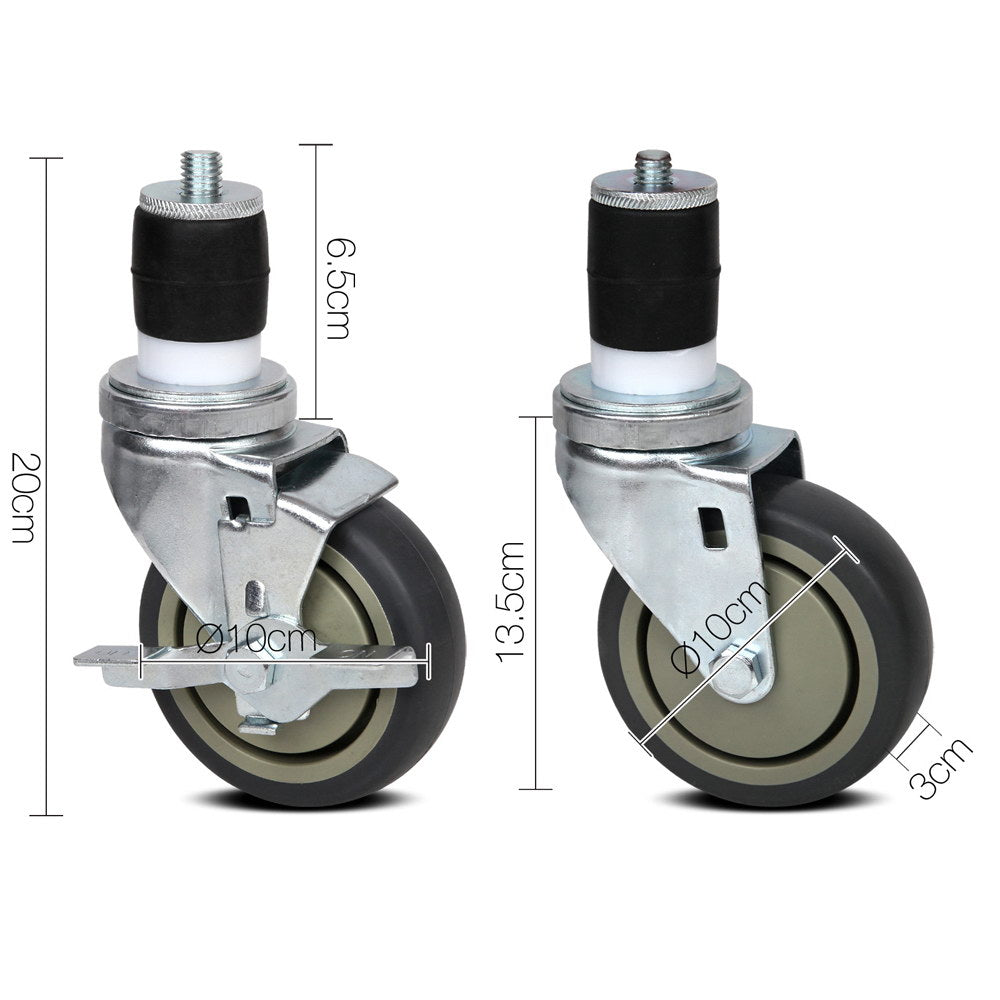 Set of 4  Swivel Castor Wheels - image2