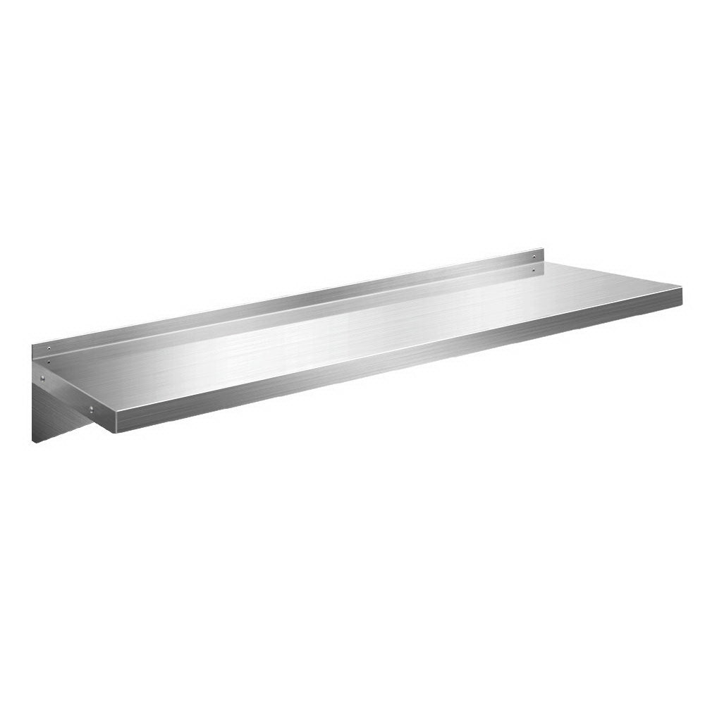 1200mm Stainless Steel Wall Shelf Kitchen Shelves Rack Mounted Display Shelving - image1