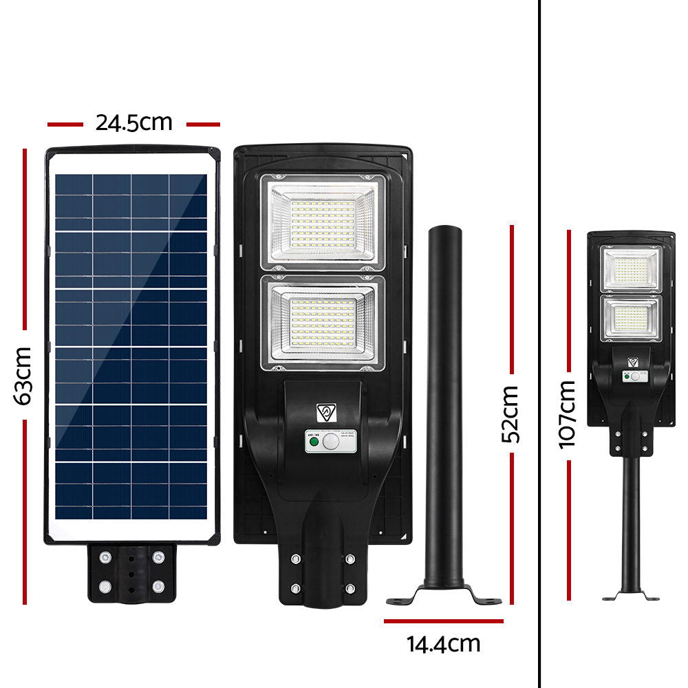 LED Solar Street Flood Light Motion Sensor Remote Outdoor Garden Lamp Lights 120W - image2